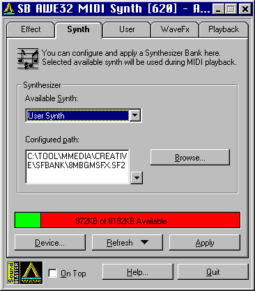 AWE Control Panel